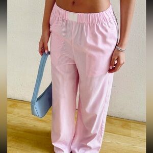 Pink striped pants